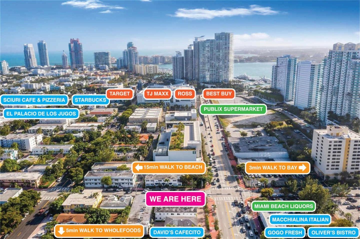 South Beach 2 Bedroom Family & Pet Friendly Apartment With Balcony & Free Parking Miami Beach Zewnętrze zdjęcie